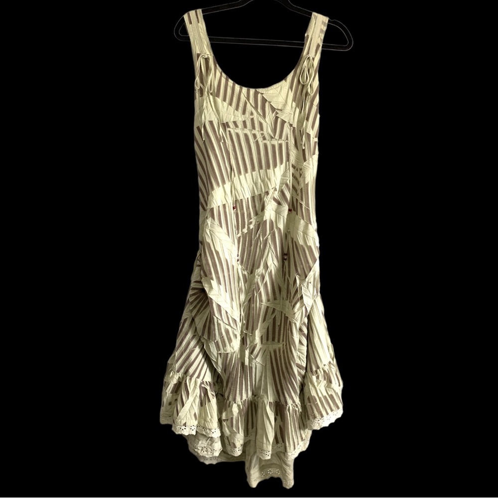 Bai Amour Tie-Up Ruffle Dress